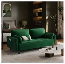sofa-dwuosobowa-do-salonu-zielona-welurowa-z-poduszkami