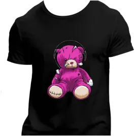 koszulka-meska-czarna-nadruk-porwany-fioletowy-mis-3xl