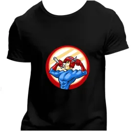 koszulka-meska-czarna-nadruk-super-bohater-4xl