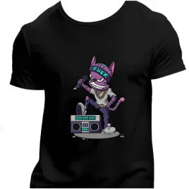 koszulka-meska-czarna-nadruk-kot-raper-5xl