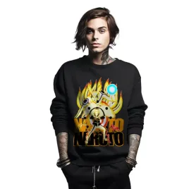 bluza-czarna-meska-nadruk-naruto-uzumaki-kurama-s