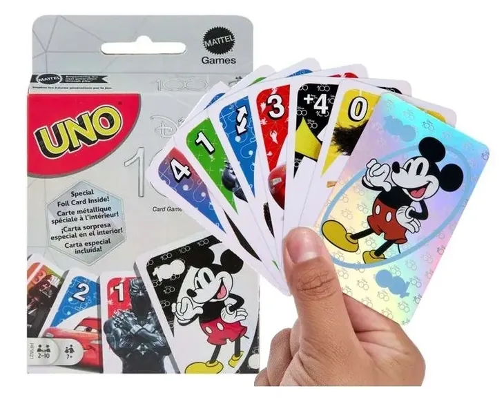 DISNEY 100 LAT GRA karciana KARTY UNO Mattel bohaterowie bajek