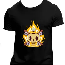 koszulka-meska-czarna-nadruk-plonaca-czaszka-4xl