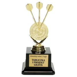 zlota-statuetka-dart-rzutki-17cm-grawer-gratis