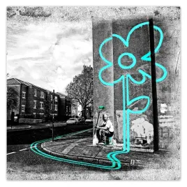 fototapety-208x208-banksy-turkusowy-kwiatek