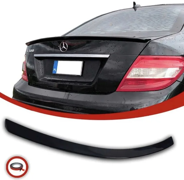 MERCEDES W204 SEDAN LOTKA SPOILER TYLNY DOKŁADKA CZARNY POŁYSK