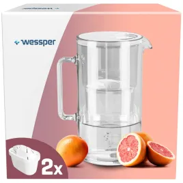 dzbanek-filtrujacy-wessper-3l-szklo-bialy-zestaw-z-wkladami-brita-maxtra