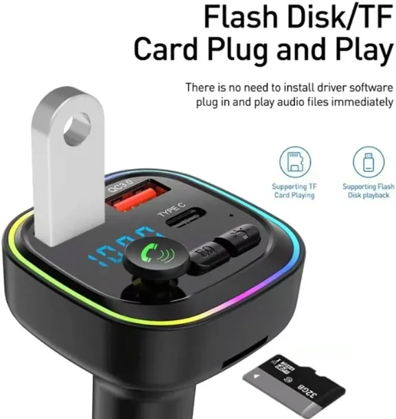transmiter-samochodowy-p4-fm-bluetooth-qc3-0-usb-c-micro-sd-rgb-stan-powystawowy-marka-bez-marki