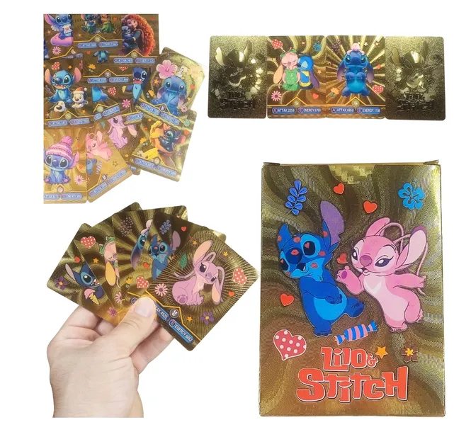 KARTY LILO I STITCH ZŁOTE MEGA ZESTAW 55 szt