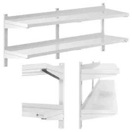 polka-scienna-wiszaca-gastronomiczna-podwojna-z-regulacja-stal-150-x-40-cm