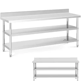 stol-blat-roboczy-stalowy-nierdzewny-przyscienny-z-rantem-2-polki-200x60cm