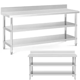 stol-blat-roboczy-stalowy-nierdzewny-przyscienny-z-rantem-2-polki-180x60cm