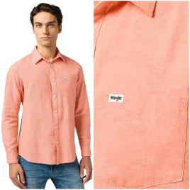 wrangler-1-pkt-shirt-flamingo-koszula-lniano-bawelniana-meska-m
