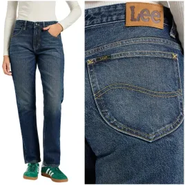 lee-rider-jeans-ciemne-luzne-zwezane-damskie-spodnie-jeansowe-w30-l31