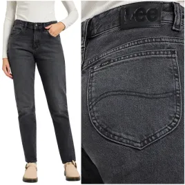 lee-rider-jeans-black-szare-lekko-zwezane-damskie-spodnie-jeansowe-w30-l31