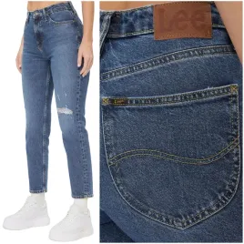 lee-carol-beblue-wysokie-proste-damskie-spodnie-jeansowe-dziury-7-8-w27-l33