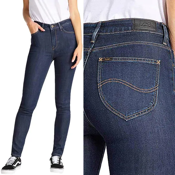 Lee SCARLETT HIGH Tonal wysokie damskie spodnie jeansowe rurki W27 L29