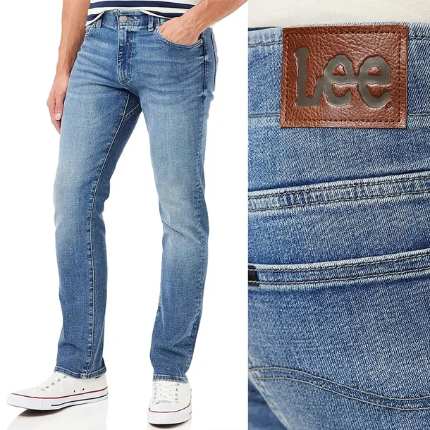 Lee STRAIGHT FIT MVP Extreme Motion wygodne proste spodnie jeansowe W32 L30