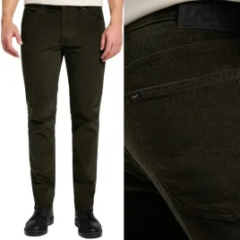 lee-daren-olive-night-proste-zielone-spodnie-sztruksy-nizszy-stan-w32-l34