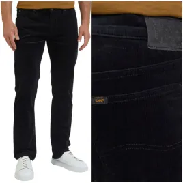 lee-daren-black-proste-czarne-spodnie-meskie-sztruksy-nizszy-stan-w32-l30