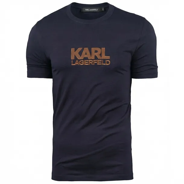 Karl Lagerfeld t-shirt męski czarny koszulka klasyczna 755044 r.XXL