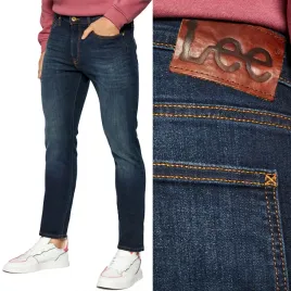 lee-luke-slim-true-authentic-mocno-zwezane-ciemne-spodnie-jeansowe-w32-l34