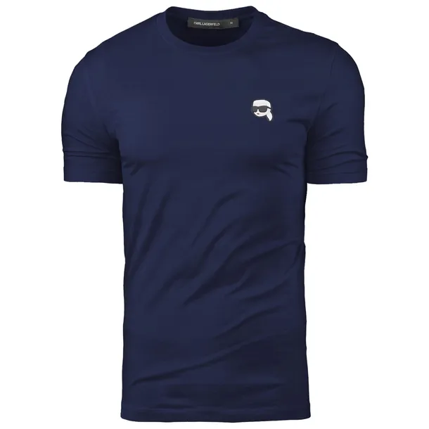 T-shirt Ikon męski okrągły dekolt Karl Lagerfeld granatowy rozmiar L