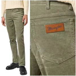 wrangler-texas-slim-dusty-olive-materialowe-spodnie-sztruksy-w40-l34