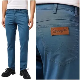 wrangler-texas-slim-dusty-blue-lekko-dopasowane-spodnie-materialowe-w33-l32