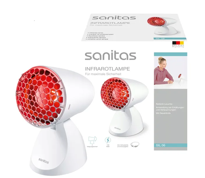 Lampa Sanitas SIL 06 infrared 100W podczerwień naświetlania zatok mięśni