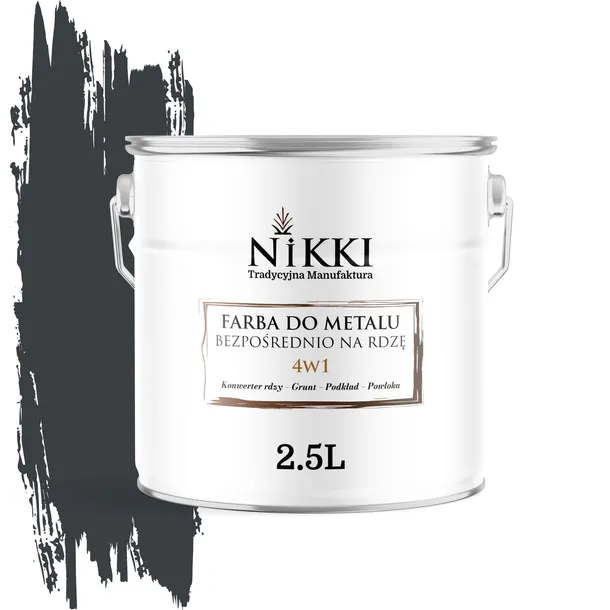 FARBA DO METALU PROSTO NA RDZĘ OCYNK 4w1 ANTRACYT RAL 7016 MAT 2.5L