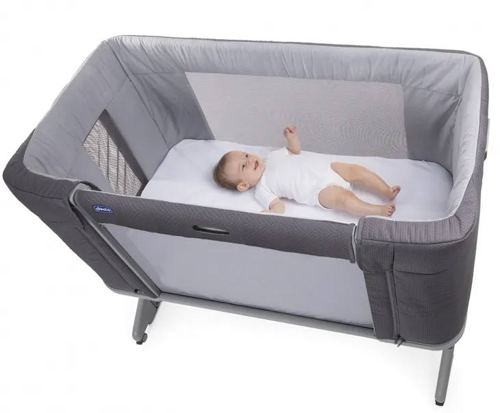 chicco-lozeczko-next2me-forever-moon-grey-stan-nowy