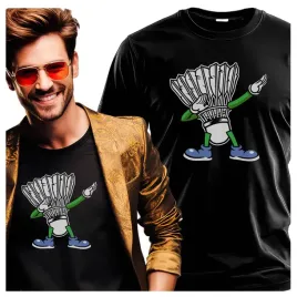 koszulka-meska-z-nadrukiem-lotka-badminton-dab-rece-sport-kreskowka