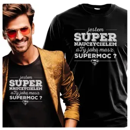 koszulka-meska-z-nadrukiem-dla-nauczyciela-jestem-super-nauczycielem