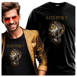 koszulka-meska-z-nadrukiem-a-kto-pytal-sowa-tekst-ironia-ptak-dystans