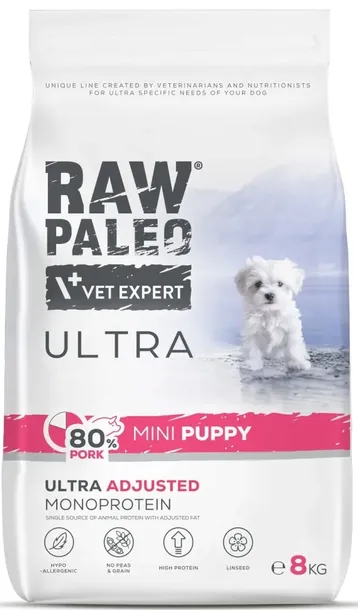 VetExpert Raw Paleo Ultra PORK Mini Puppy 8kg