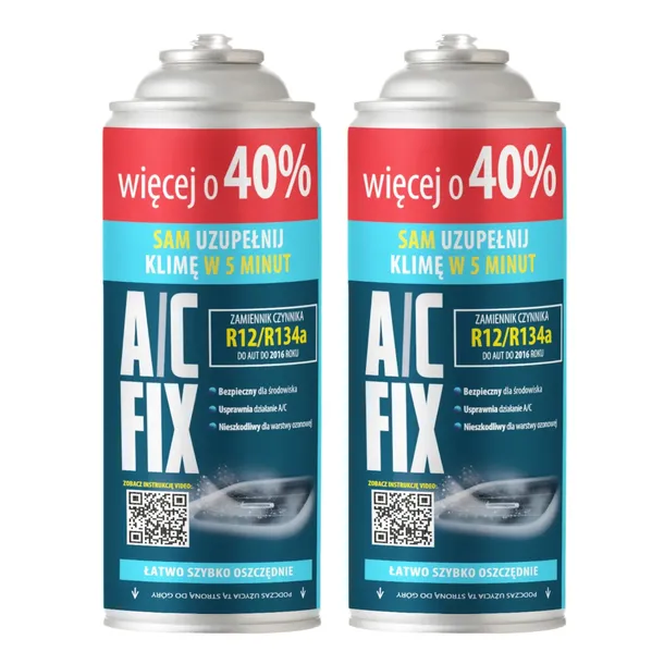 AC FIX R134a XL 2x CZYNNIK KLIMATYZACJI do samochodu 470g