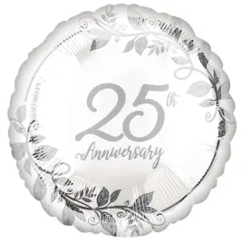 balon-foliowy-25th-anniversary-srebrny-amscan-18-rnd