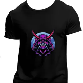 koszulka-meska-czarna-nadruk-demon-z-rogami-xl
