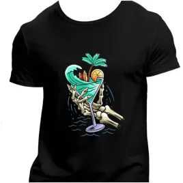 koszulka-meska-czarna-nadruk-skeleton-surfer-s