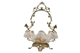 patera-porcelanowy-koszyk-ptaszek-porcelana-braz-sygnowany-zardiniera