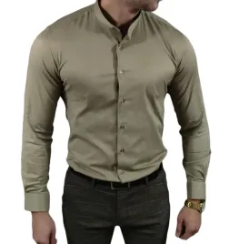 koszula-elegancka-ze-stojka-slim-fit-bezowa-esp013-m