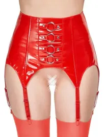 bielizna-damska-czerwony-pas-do-ponczoch-winylowy-lack-wetlook-latex-xl