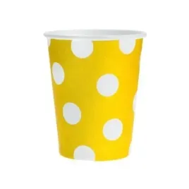 kubeczki-papierowe-zolte-groszki-biale-270ml-6szt