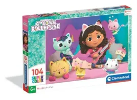 puzzle-104-elementow-super-kolor-gabbys-dollhouse-clementoni