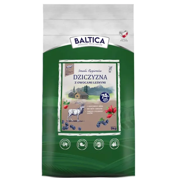 BALTICA Smaki Regionów Dziczyzna z owocami leśnymi M/L 9kg