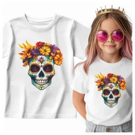 tshirt-kolorowa-czaszka-catrina-kwiaty-meksykanski-motyw