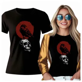 tshirt-kruk-i-czaszka-gotycki-klimat-mrok-ptak-smierc