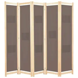 parawan-5-panelowy-brazowy-200-x-170-x-4-cm-tkanina