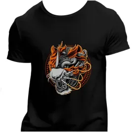 koszulka-meska-czarna-nadruk-lew-chinski-5xl